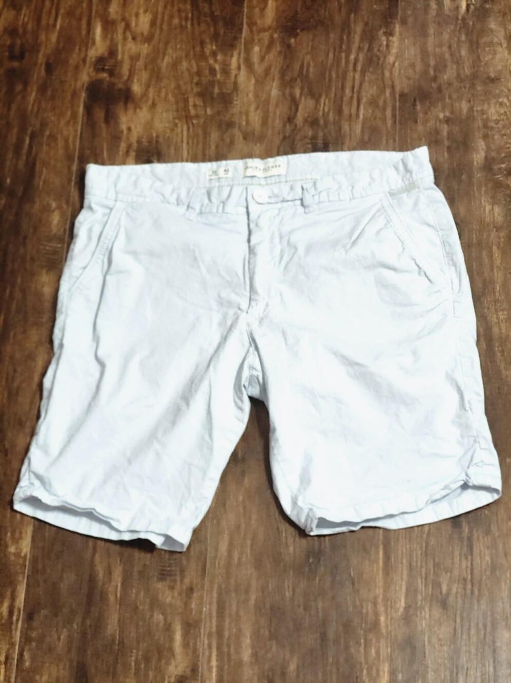 Denim & Flower Ricky Singh Light Blue Flat Front Chino Shorts Size 32